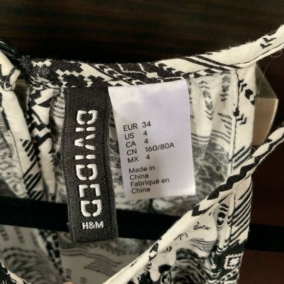 Black and White H&M top - Picture 3 of 4